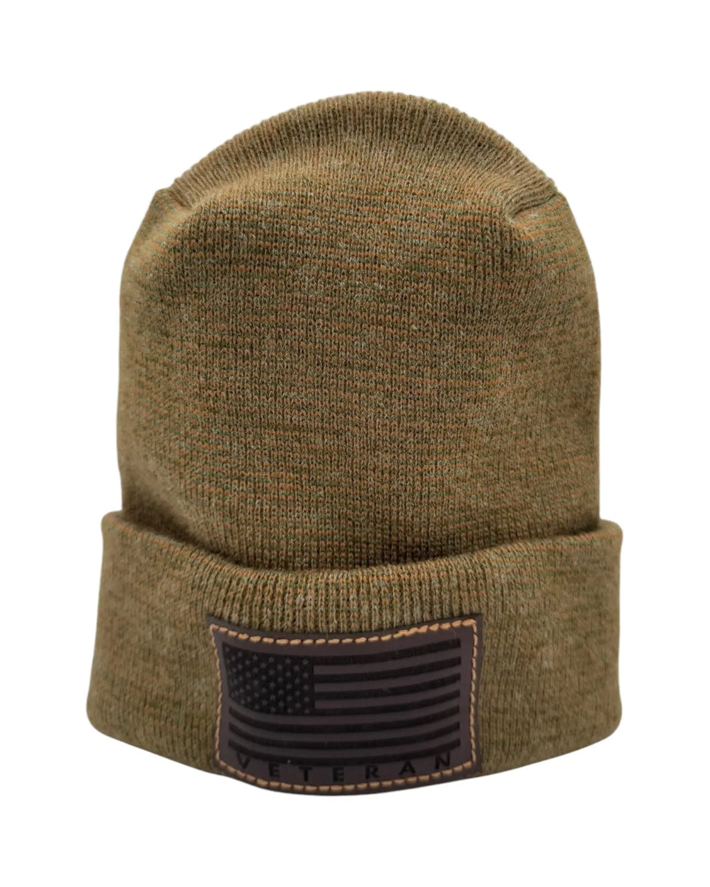 Designed & Made in USA | Veteran Beanie with USA Flag - Patriotic Theta Stitch Cuffed Knit Hat for Men & Women | Limited Edition